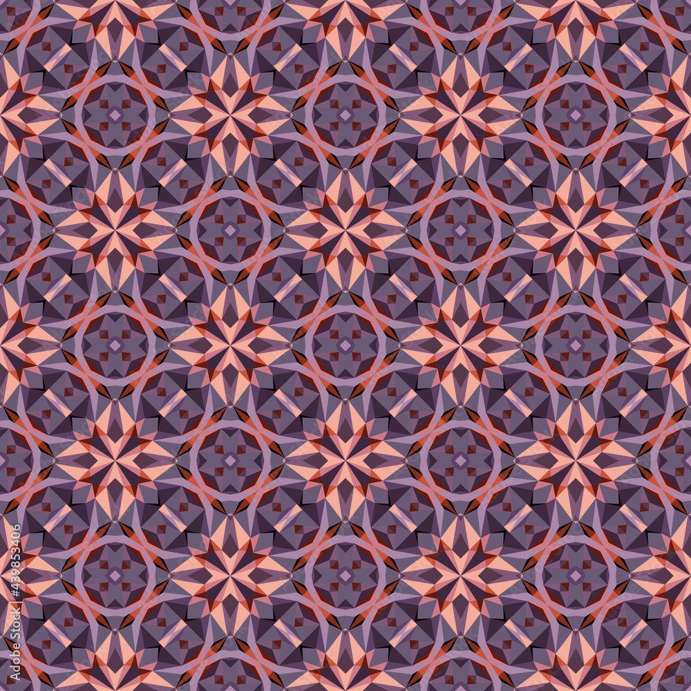 Geometric seamless pattern, ornament, abstract floral background, fashion print.