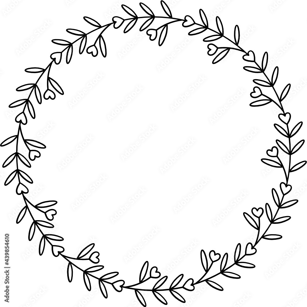 Wildflower Wedding Wreath Circle Frame
