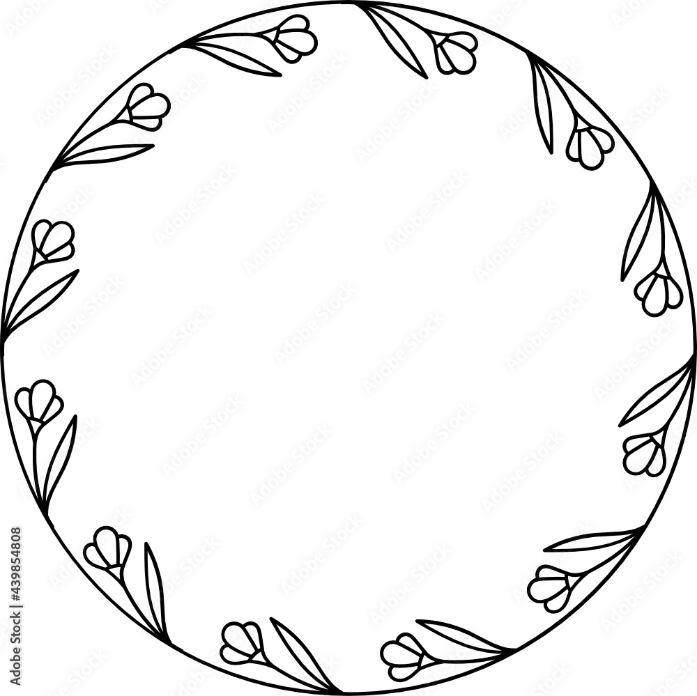 Leaf Branch Wedding Wreath Circle Frame