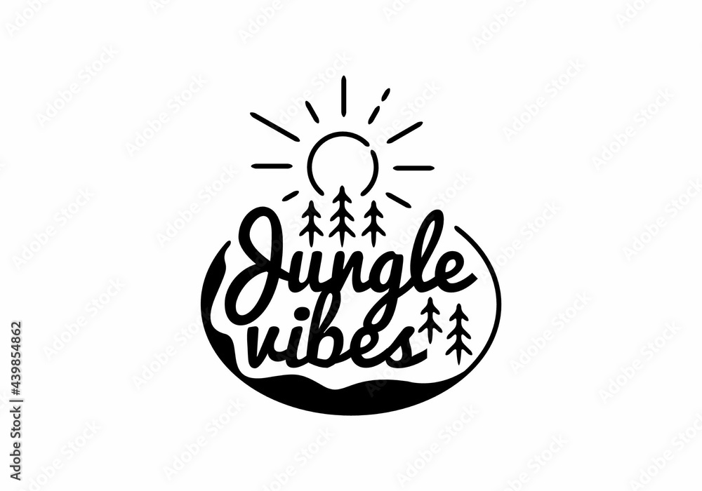Fototapeta premium Jungle vibes line art illustration
