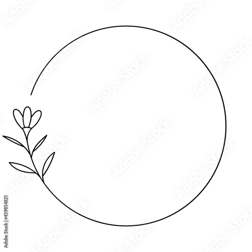 Wildflower Wedding Wreath Circle Frame