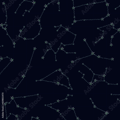 vector pattern with constellations © Yuliya Veur