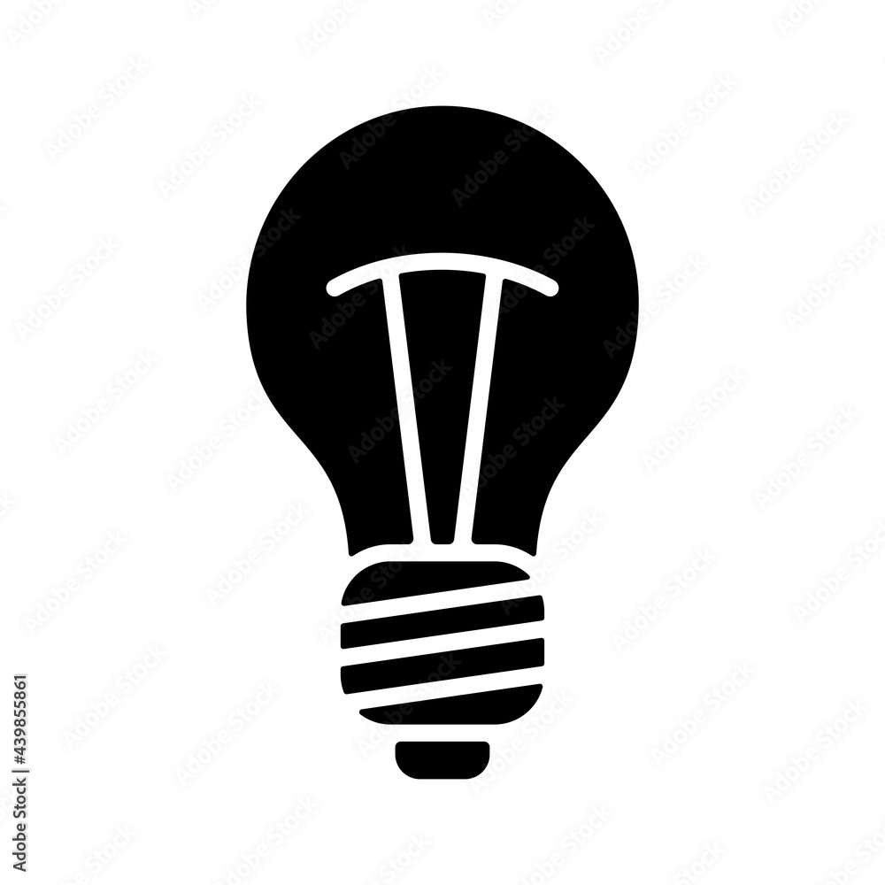Light Bulb glyph icon vector. Idea sign, solution