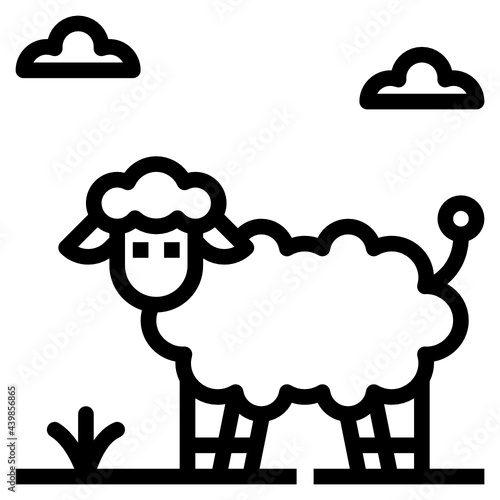 sheep line icon
