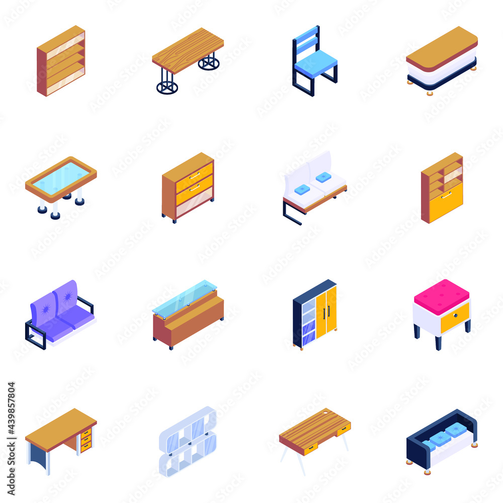Set of Interior Isometric Icons
Set of Interior Isometric Icons