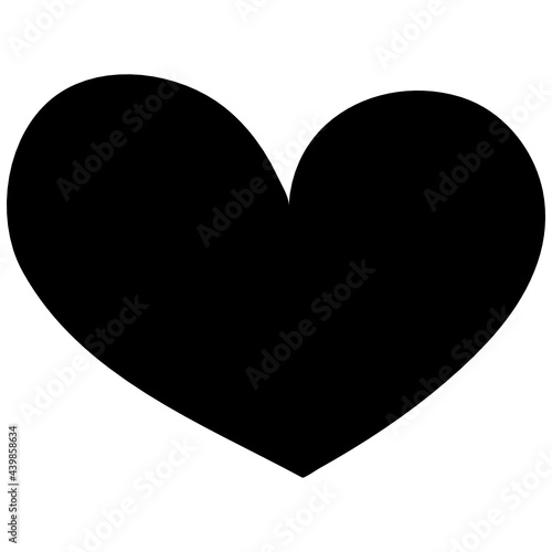 Vector illustration Heart shape icon Hand drawn doodle style