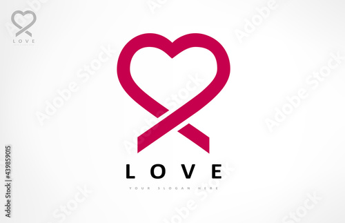 Heart logo vector. Love design.