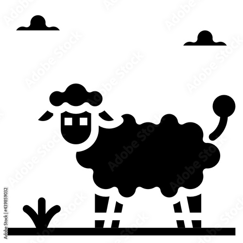 sheep glyph icon