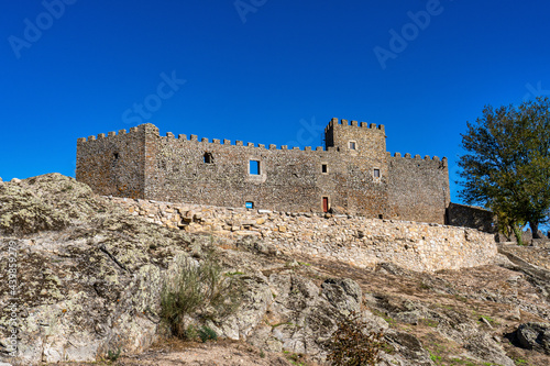 The ancient castle of montanchez near Caceres, Extremadura, Spain