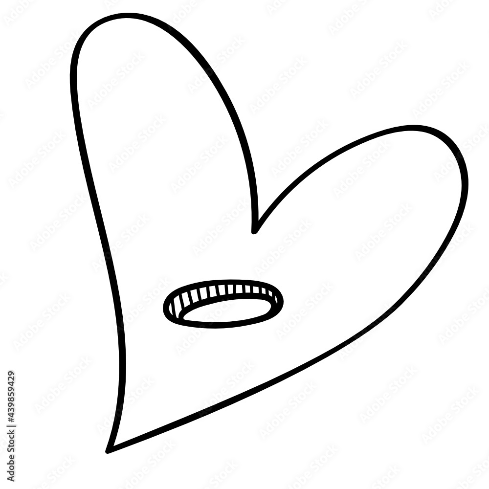 Vector illustration Heart shape icon Hand drawn doodle style Vector illustration Heart shape icon Hand drawn doodle style