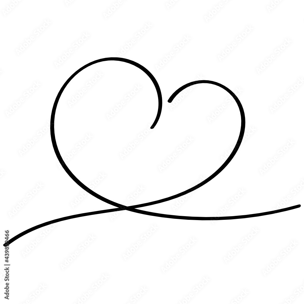 Vector illustration Heart shape icon Hand drawn doodle style Vector illustration Heart shape icon Hand drawn doodle style