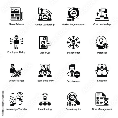 Pack of Teamwork Solid Icons 

