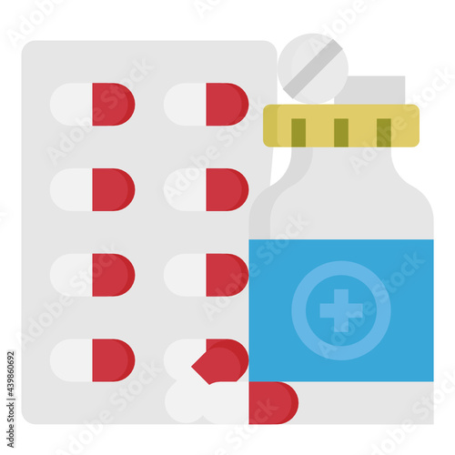 medicines flat icon