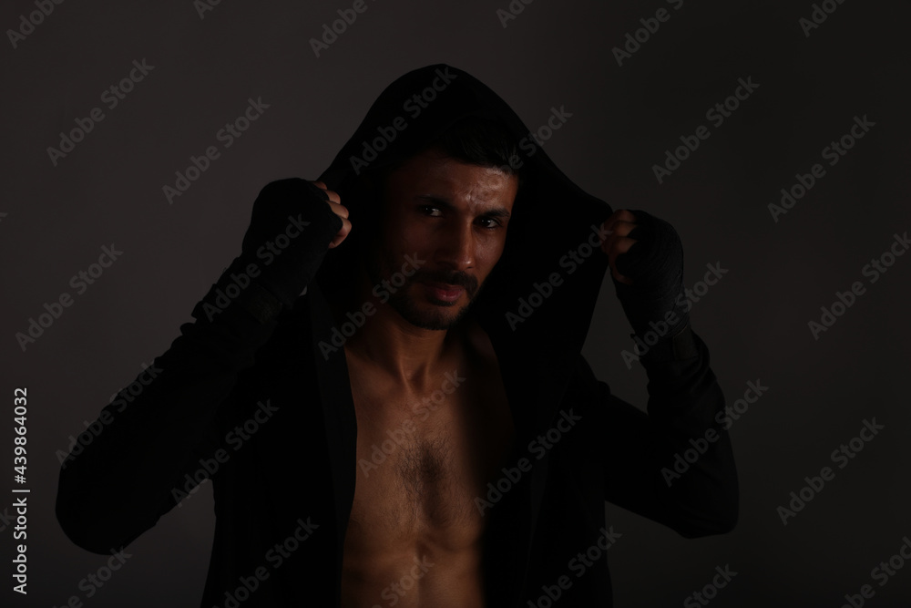 Portrait of a man in the shadows Portrait of a man in the shadows