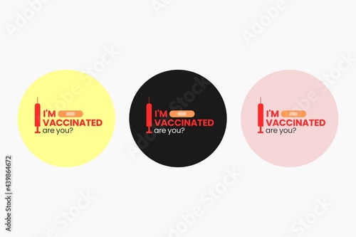 i'm vaccinated rounded design
