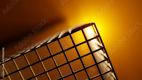 yellow grid abstract geometric background
