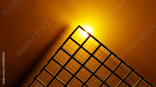 yellow grid abstract geometric background