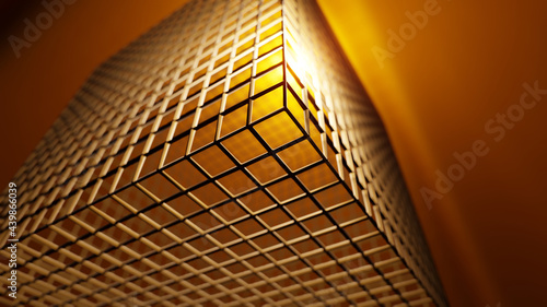 yellow grid abstract geometric background