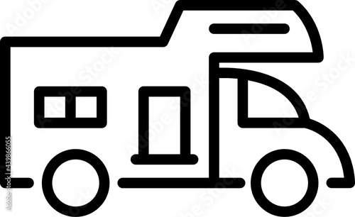 campervan minimal line icon