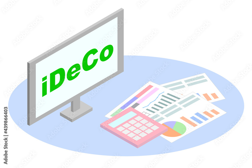 iDeCo 確定拠出年金　ベクターイラスト