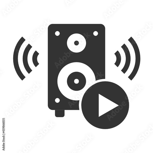 Loudspeaker solid icon.