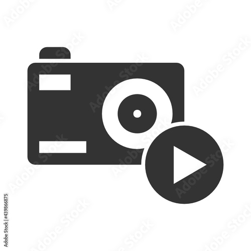 Compact Camera solid icon.