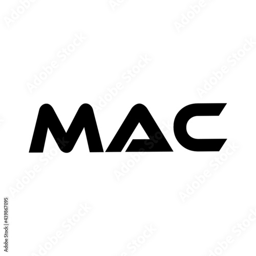 MAC letter logo design with white background in illustrator, vector logo modern alphabet font overlap style. calligraphy designs for logo, Poster, Invitation, etc.