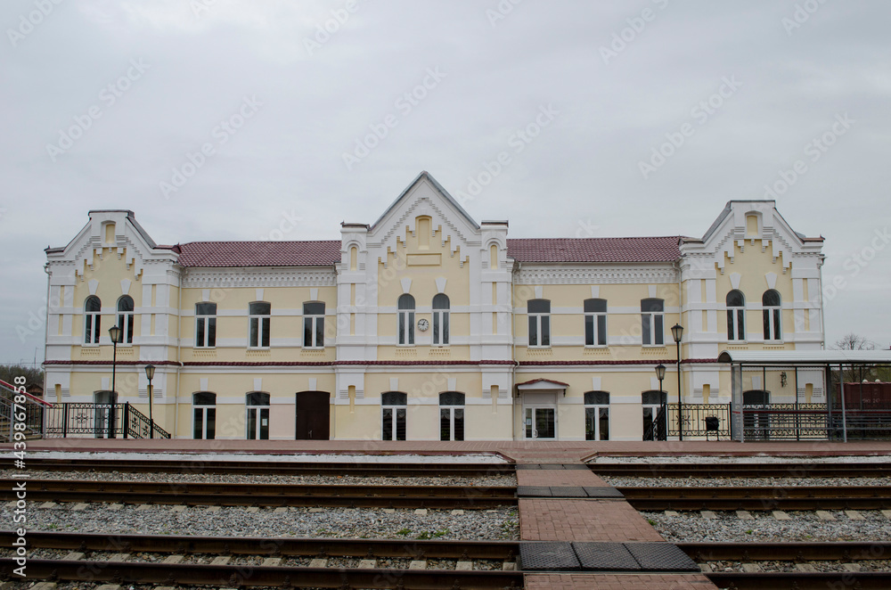 The building of the railway station in Venev Tula region Russia