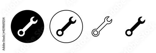 Wrench icon set. repair icon vector. tools icon vector