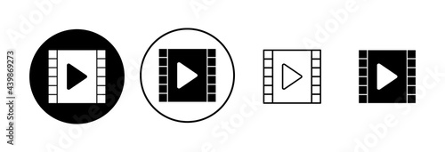 Video icon set. video camera icon vector. movie sign. cinema
