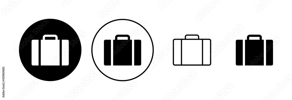 Briefcase icon set. suitcase icon. luggage symbol. Briefcase icon set. suitcase icon. luggage symbol.