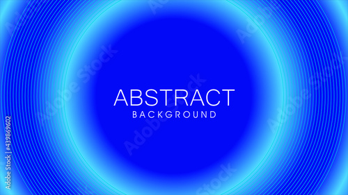 abstract circle lines pattern blue rounded frame Vector illustration in digital, technology, modern, science concept.