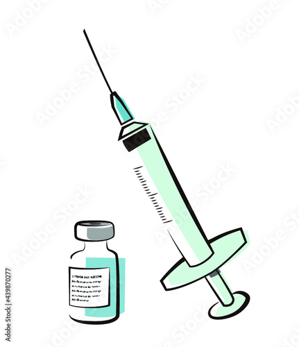 syringe and bottle