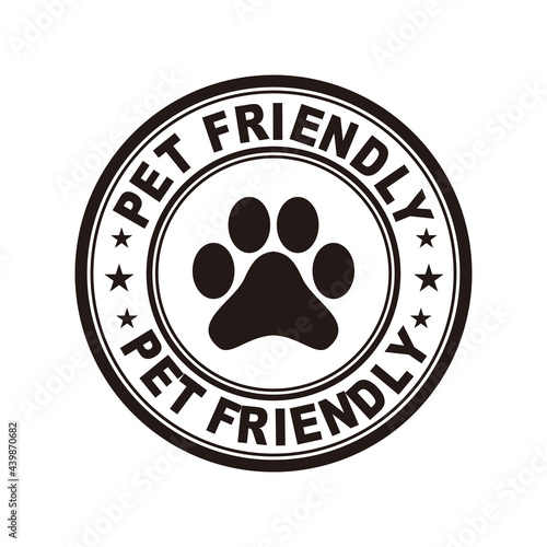 Pet friendly vector stamp design
