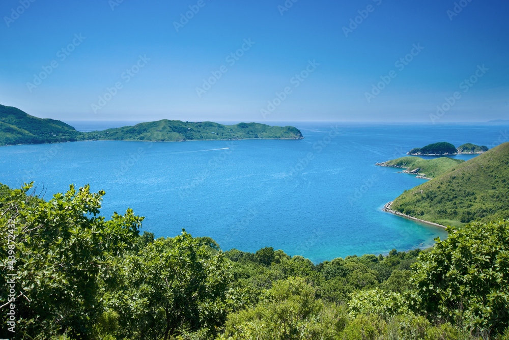 view of the sea and mountains