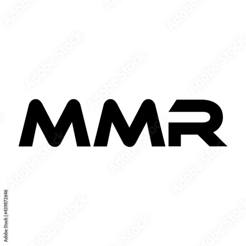 MMR letter logo design with white background in illustrator, vector logo modern alphabet font overlap style. calligraphy designs for logo, Poster, Invitation, etc. photo