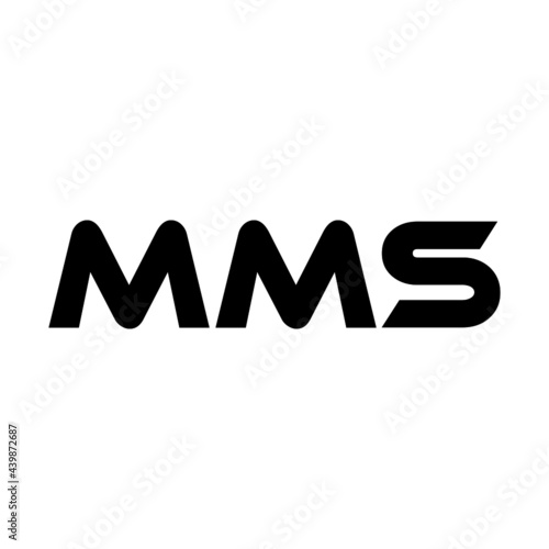 MMS letter logo design with white background in illustrator, vector logo modern alphabet font overlap style. calligraphy designs for logo, Poster, Invitation, etc. photo