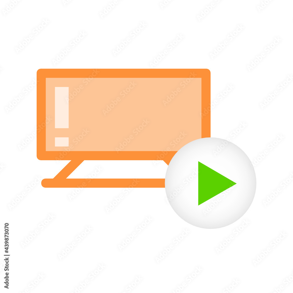 Television flat icon. Television flat icon.