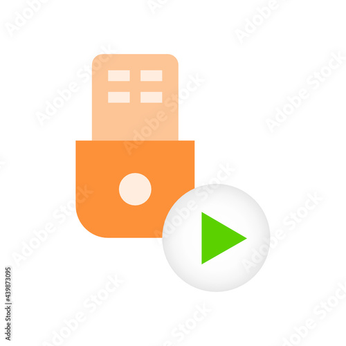 USB Flash Drive flat icon.