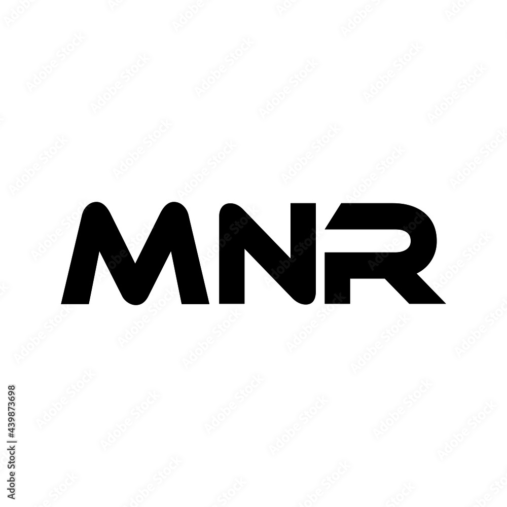 MNR letter logo design with white background in illustrator, vector logo modern alphabet font overlap style. calligraphy designs for logo, Poster, Invitation, etc.