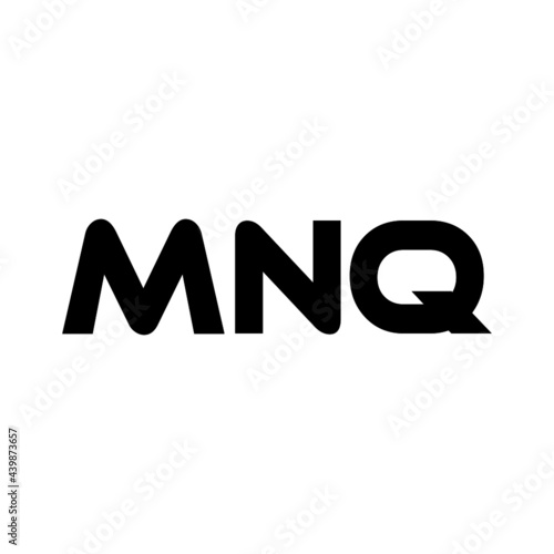 MNQ letter logo design with white background in illustrator, vector logo modern alphabet font overlap style. calligraphy designs for logo, Poster, Invitation, etc.