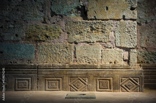 A wall in the interior of the sixth century Hagia Eirene. Also called Hagia Irene and Aya Irini, this Greek Eastern Orthodox church is located in the outer courtyard of Topkapı Palace, Istanbul, Turke photo