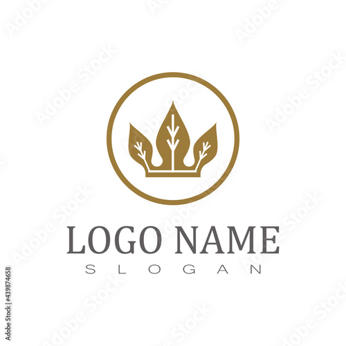 Royal King Queen Crown Elegant Luxury logo design