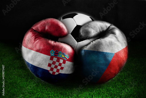 Football Concept Croatia vs Chech Republic