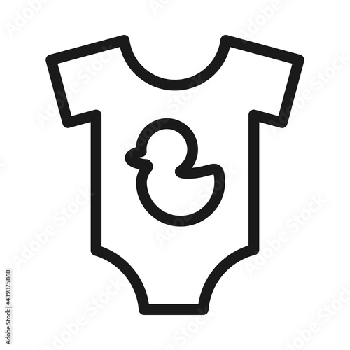 Newborn baby romper or jumpsuit or onesie for child clothing vector icon