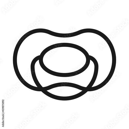 Fényképezés Baby pacifier or dummy or soother in vector icon