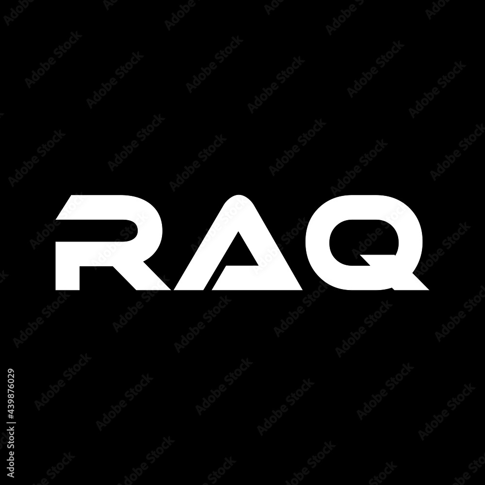 RAQ letter logo design with black background in illustrator, vector logo modern alphabet font overlap style. calligraphy designs for logo, Poster, Invitation, etc. RAQ letter logo design with black background in illustrator, vector logo modern alphabet font overlap style. calligraphy designs for logo, Poster, Invitation, etc.