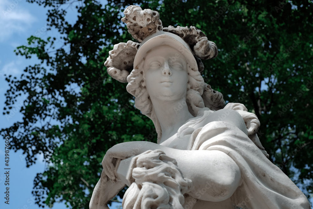 The sculpture Minerva in the Summer Garden, Saint-Petersburg, Russia