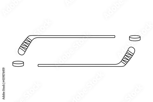 Ice hockey name tag label or sticker in vector icon