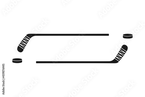 Fotografia Ice hockey name tag label or sticker in vector icon